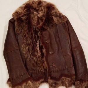 Warm hand made leather jacket